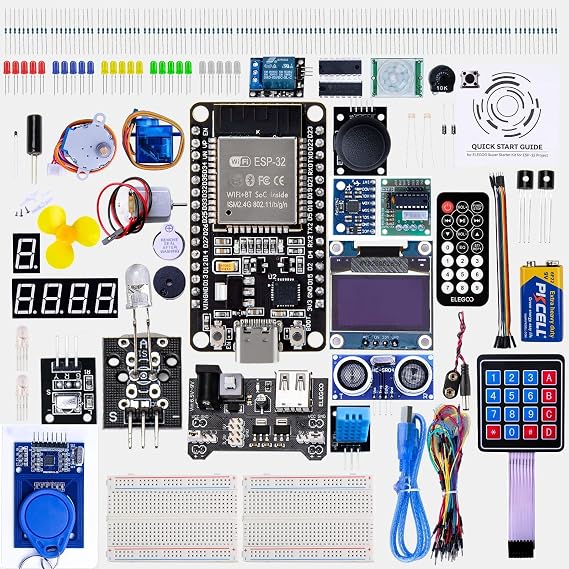 ELEGOO ESP-32 Super Starter Kit with Tutorial and Development Board USB-C