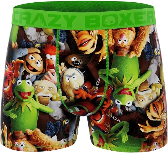 CRAZYBOXER Men's Underwear The Muppet Show Breathable Boxer Brief Comfortable