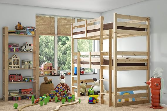 STRICTLY BEDS&BUNKS Fusion Storage Bunk Bed, 3ft Single with two 20cm Mattressess