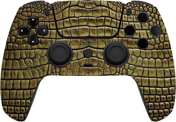 ProControllers LLC Custom Wireless Controller for PS5 - Hand Airbrushed & Multiple Designs Available (Alligator)