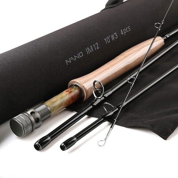 Maxcatch Nano Nymph Fly Fishing Rod in 3/4wt: 10/11ft, IM12 Toray Carbon, Competition Nymph Rod
