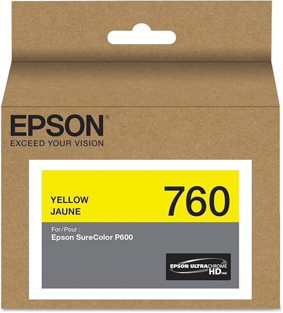 Epson T760420 UltraChrome HD Yellow Standard Capacity Cartridge Ink