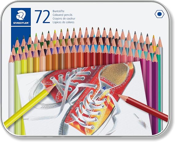 STAEDTLER 175 Coloured Pencils - 72 Colours, Metal Case