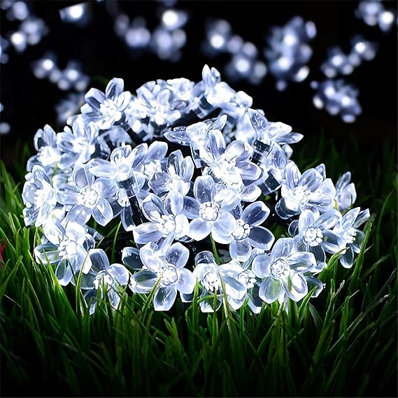 6m 40led ホワイト 桜 ストリングライト Usb バッテリー 屋内 屋外 装飾