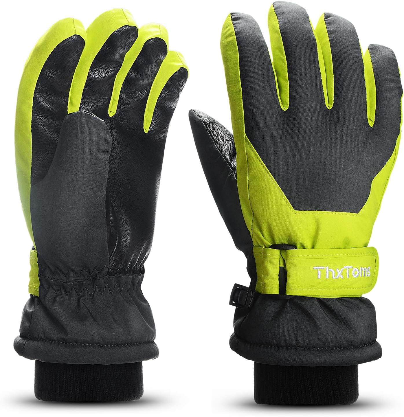 ThxToms Kids Winter Gloves Waterproof Ski Snow Gloves for Boys & Girls Cold Weather Outdoor Sports Snowboard Bicycle for 4-14 Years Old