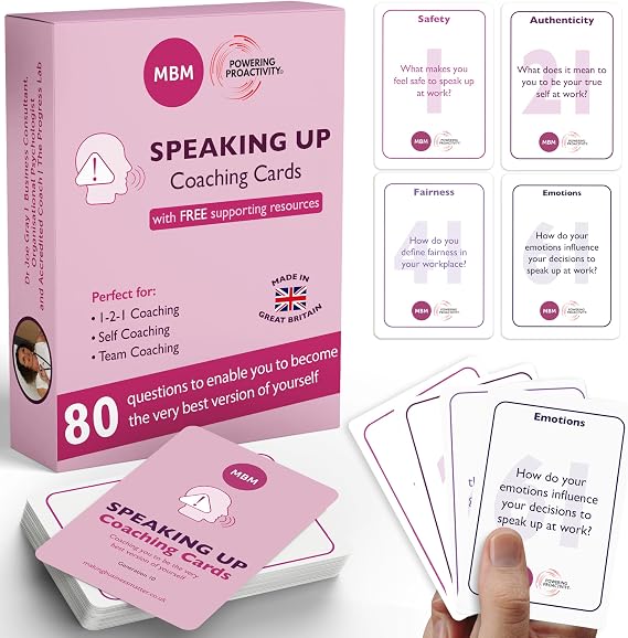 MBM Workplace Speak Up Coaching Cards for Psychological Safety at Work