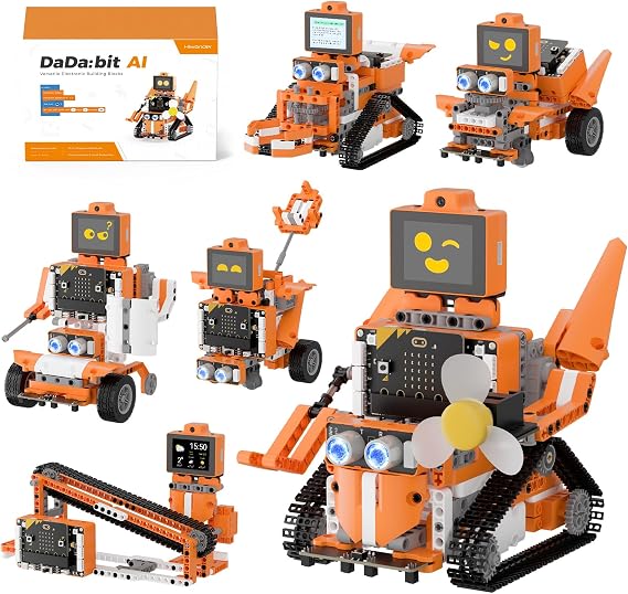 Robot Building Kit STEM Education AI Vision Voice Control Graphical Coding