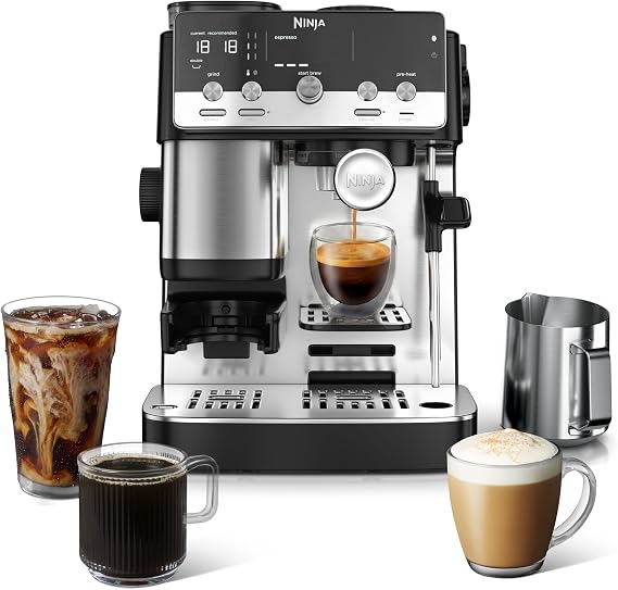 Ninja Luxe Cafe Mini, Espresso Machine & Drip Coffee, Stainless, ES301