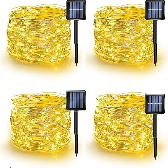 Güneş Enerjili LED Işık Zinciri – 40 Metre, 400 LED, IP64 Su Geçirmez, 8 Modlu, Sıcak Beyaz Işık, Bahçe, Ağaç, Teras, Düğün, Parti ve Noel Dekoru için [Enerji Sınıfı A]