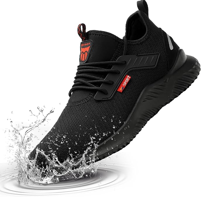 ulogu Waterproof Steel Toe Shoes for Men Women Lightweight Work Sneakers