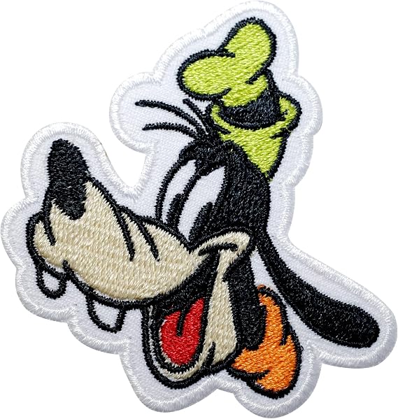 Octory Goofy Patch Iron On for Clothing Saw On/Iron On Embroidered Patch Applique for Jeans, Hats, Bags