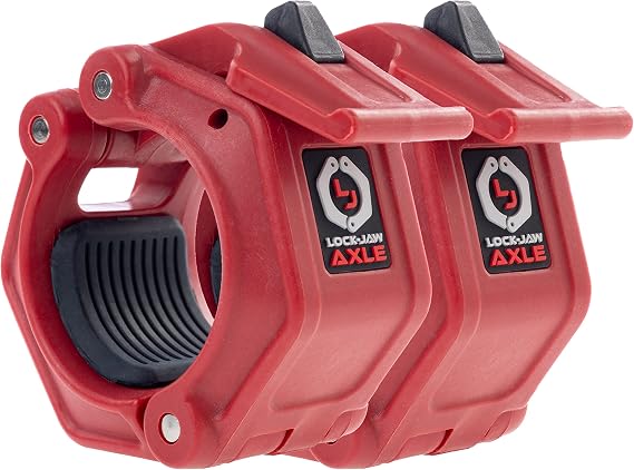 Lock-Jaw PRO 2 AXLE Barbell Collars/Clamps, 1.9" Olympic Bars | Heavy Duty Bar Clamps for Specialty Olympic Bars, Strength Training, Gym Accessories, Barbell Clamps