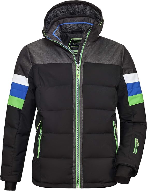 Killtec Men's Tirano Mn Jacket C Hybrid Jacket with Zip-off Hood and Snow Guard