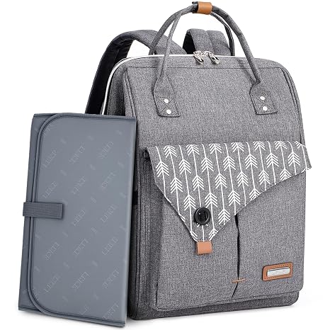 Lekebaby Changing Backpack Large Capacity Baby Bag Travel Bag for On the Go