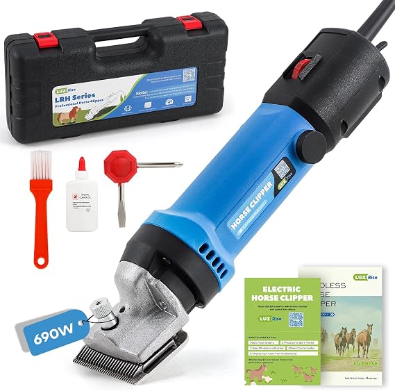 Horse Clippers 690W 28000RPM, with 6 Speed Adjustable