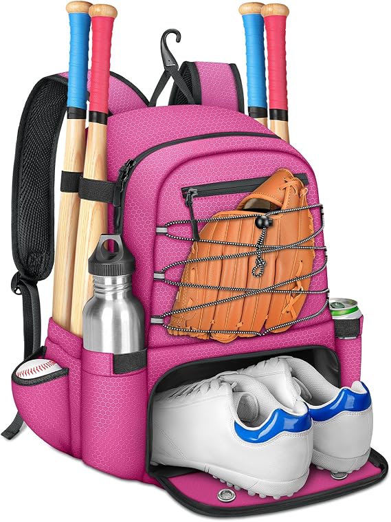 MATEIN Baseball Bat Bag for 4 Bats with Ball Pocket & Shoe Compartment