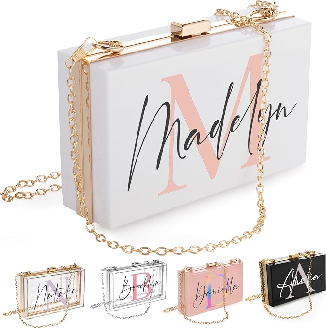 Personalized Initial Acrylic Purse with Name
