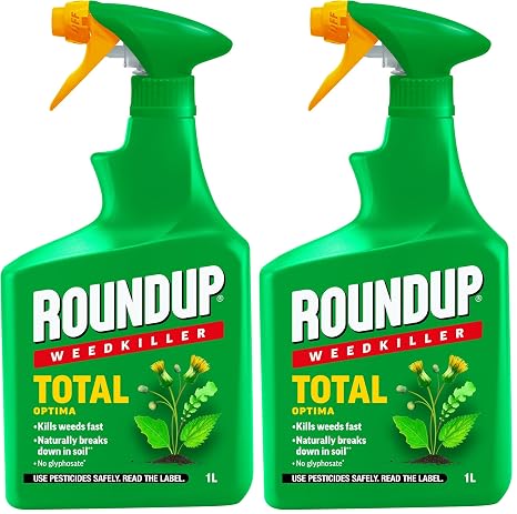 Roundup Weedkiller Total Optima, spray, 1 litre (Pack of 2)