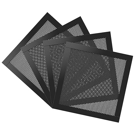 MoKo 140x140mm Dust Mesh Fan Filter for PC Case, 1mm Hole, 4 PCS | Magnetic Frame, PVC mesh, Dustproof without Sacrificing Heat Dissipation, Easy Installation