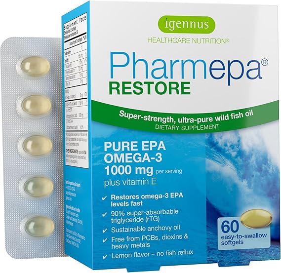 Igennus Pharmepa Restore Pure EPA 1000mg Omega 3, 60 Softgels