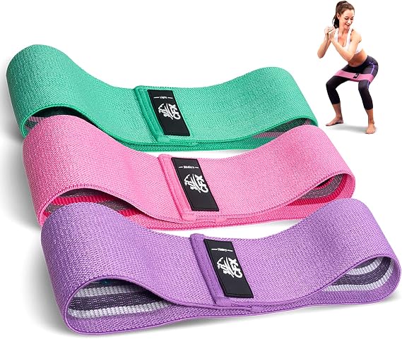 CFX Resistance Bands Set, Exercise Bands with Non-Slip Design for HIPS &amp; Glutes, 3 Levels Workout Bands for Women and Men, Booty Bands for Home Fitness, Yoga, Pilates