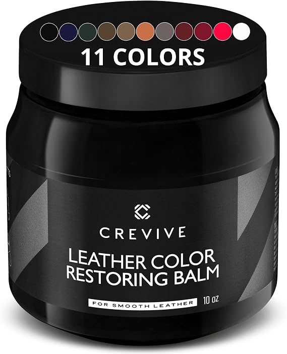 Leather Recoloring Balm Black 10 oz, Leather Color Restorer, for Sofa, Car