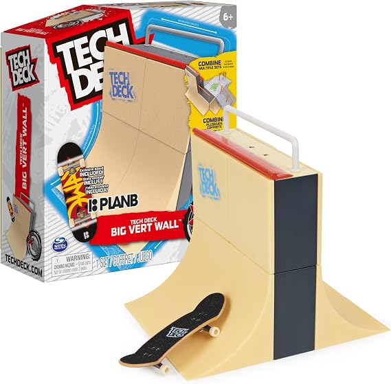 Tech Deck, Big Vert Wall X-Connect Park Creator, Customisable and Buildable Ramp Set with Exclusive Fingerboard, Kids’ Toy for Boys and Girls Ages 6 and up