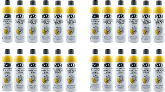 SQ Brake Cleaner Non Chlorinated, 24 Pack, 14.5 OZ per can.