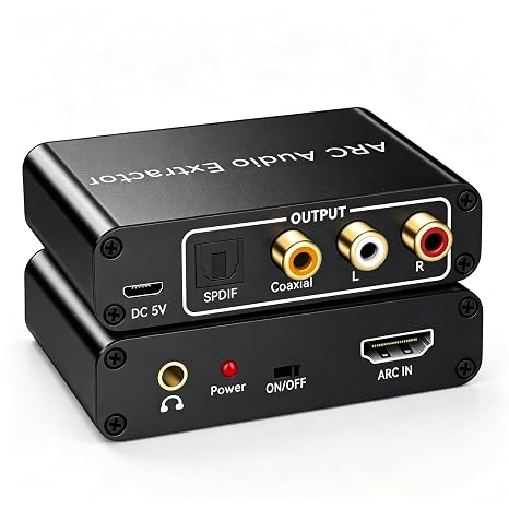 HDMI ARC Audio Extractor Converter for HDTV Soundbar Speaker Amplifier