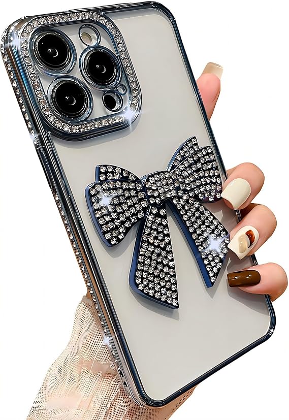 for iPhone 13 Pro Max Case,Bow,Blue