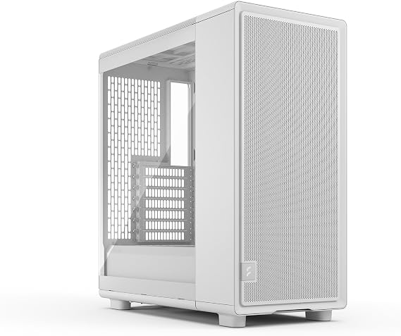 Fractal Design Epoch White - Tempered Glass Clear Tint - High Airflow PC Gaming Case - Mesh Front Panel - Three Momentum 12 Fans Included - Spacious Interior - ATX/mATX/ITX Support