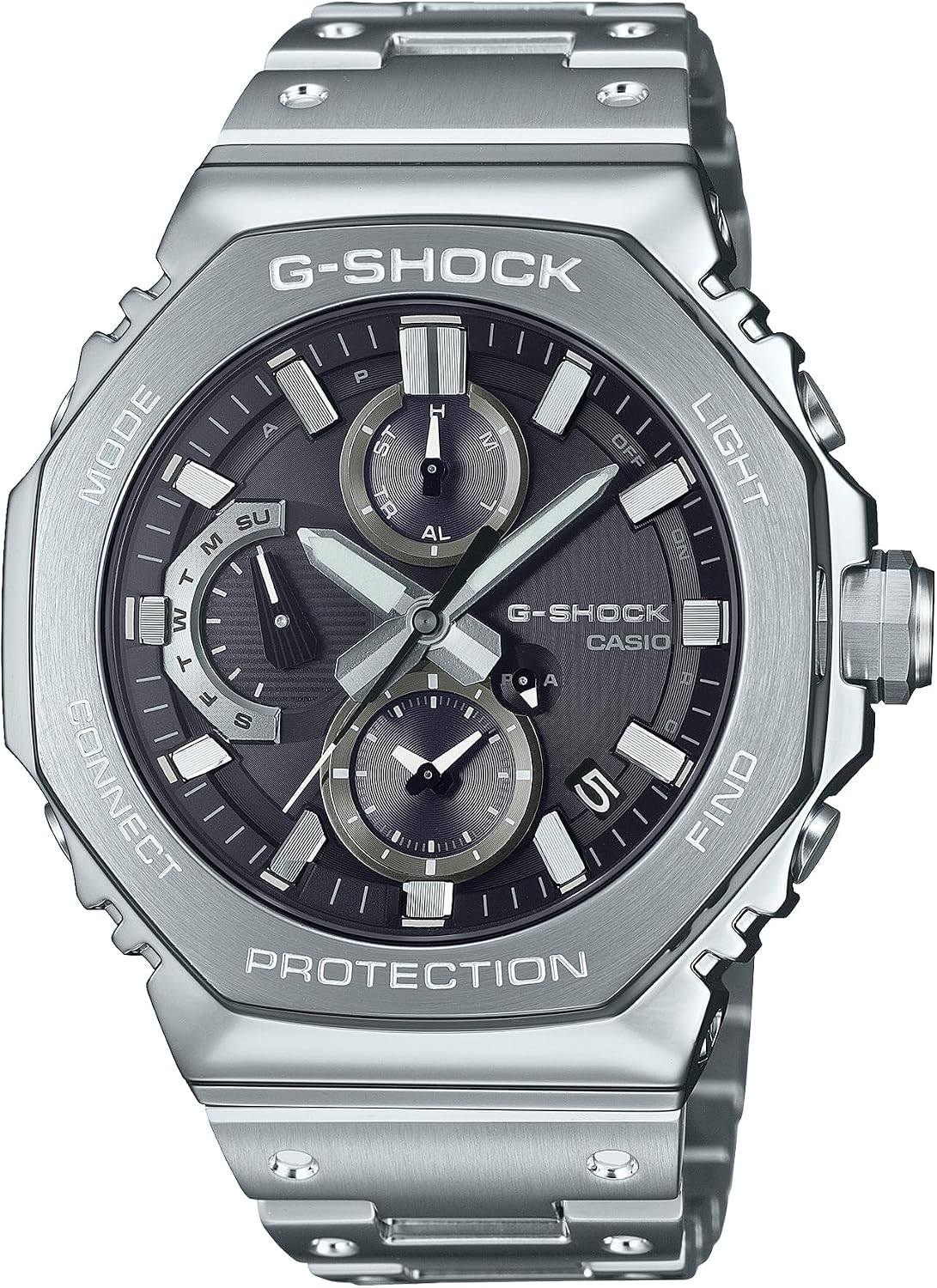 G-Shock Full Metal Chronograph GMC-B2100D, Silver, Bracelet Type