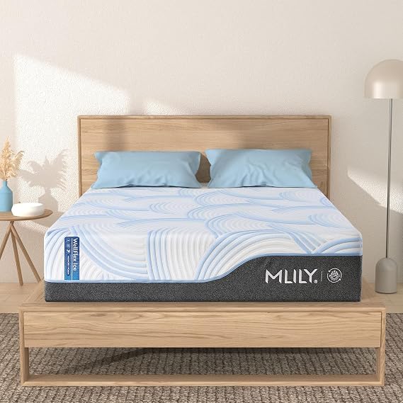 MLILY 14 Inch King Size Mattress, King Memory Foam Mattress, Plush, Bed in a Box, ActiveTemp PCM Cooling, Pressure Relief, Fiberglass Free, Organic, CertiPUR-US Certified | WellFlex ICE Plusher 3.0