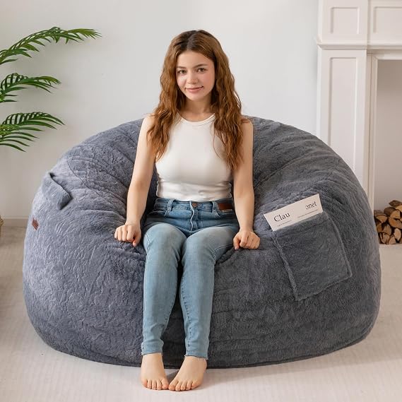 MAXYOYO Bean Bag Chair, Soft Bean Bag Sofa with Supportive Foam Filling
