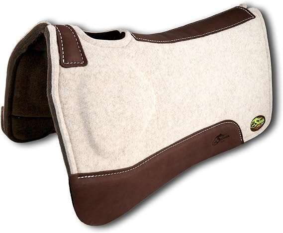 Southwestern Equine OrthoRide Made in USA Premium All Wool Build up, Saddle Pad Western, Classic Contour Saddle Pad, Ortho Pad Horse Saddle Pad, Saddle Blanket, 30x30 & 31x32