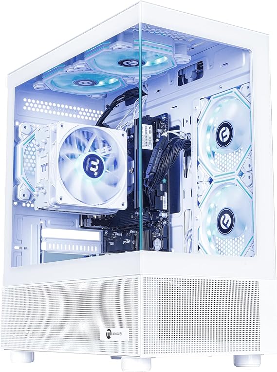 NINGMEI Prebuilt Gaming PC Desktop Computer Ryzen Ryzen 5 5600GT