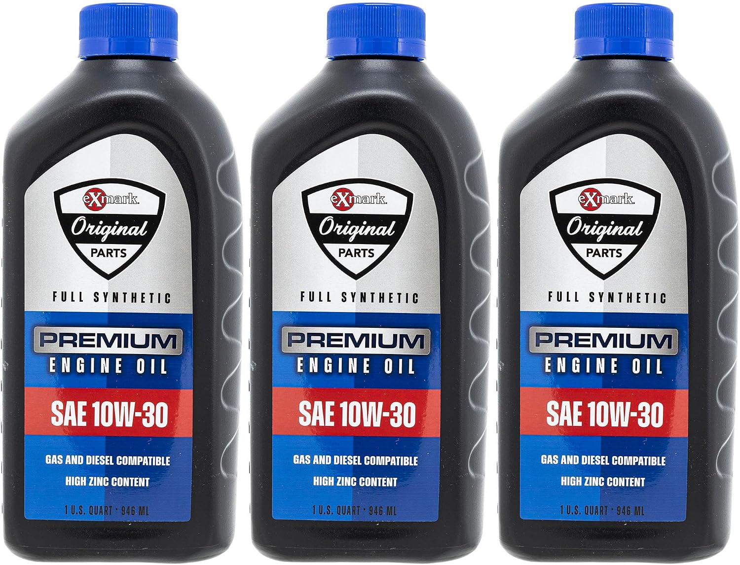 Exmark 135-2566 Engine Oil 10W-30 Full Synthetic Quart Bottle 3 Pack
