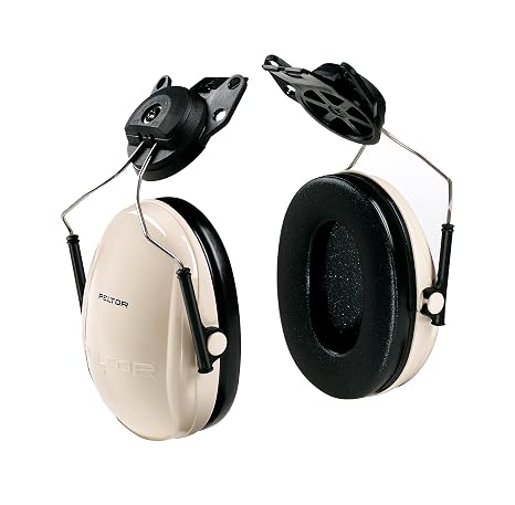 3M Optime 95 Beige And Black Helmet Mount Earmuffs