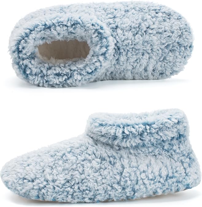 Cozylook Fuzzy Slippers for Women Indoor Soft Sole Slipper Socks