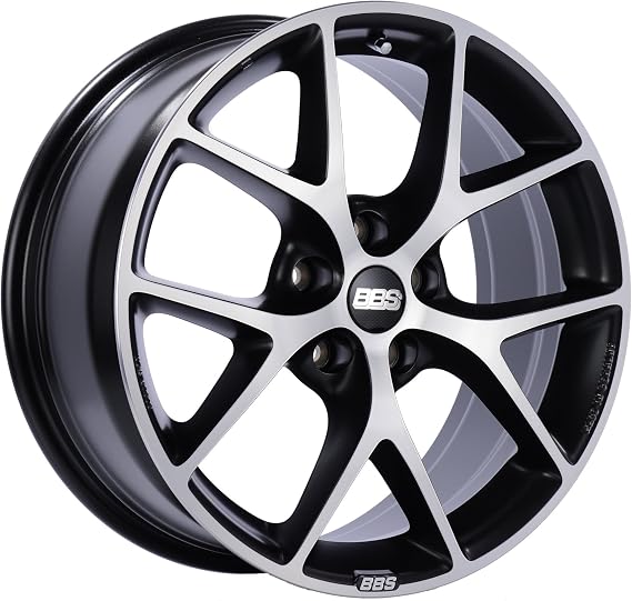 BBS SR004VGPK Volcano Grey Wheel with Painted Finish and Diamond-Cut Face (17x7.5"/5x112mm, +35mm offset)