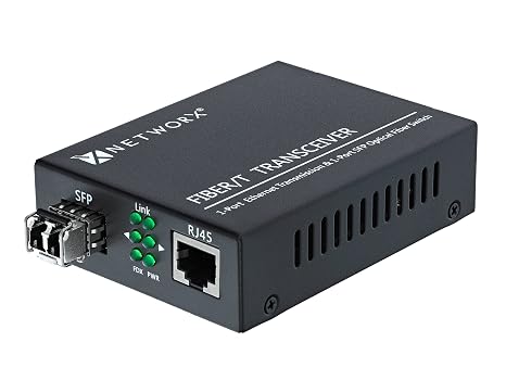Networx Gigabit Ethernet Fiber Media Converter - UTP to 1000Base-SX - LC Multimode, 5...