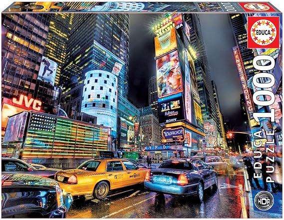 Educa Times Square New York Puzzle (1000 Piece), One Color