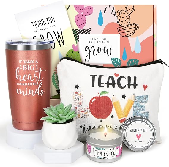 Teacher Appreciation Gifts,20 OZ Wine Tumbler for Women,Teacher Christmas Gift,Unique Gift Ideas from Students,Thank You Gifts Box for New Teachers,Graduation Idea
