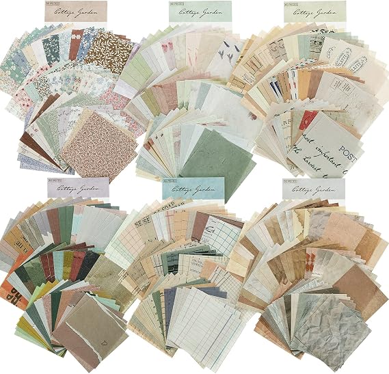 Zonon 360 Sheets Vintage Scrapbook Paper Supplies DIY Journaling Supplies