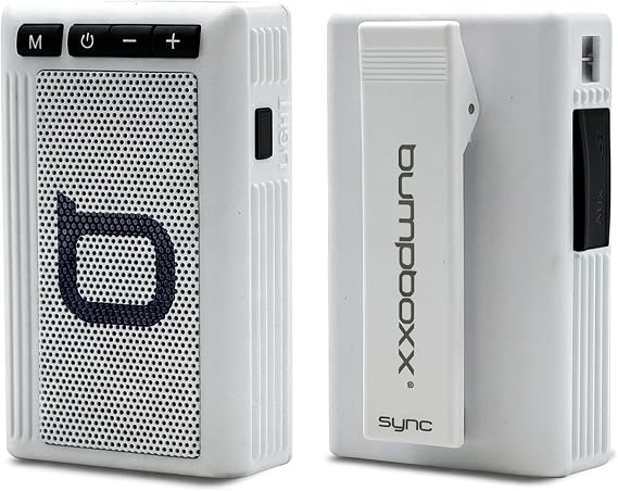 Bumpboxx Wireless Bluetooth Speaker | White | Retro Pager Beeper | Portable Bluetooth Speaker Outdoor | MP3 Player | LED Torch | Waterproof Speaker | Weight 90.7 g