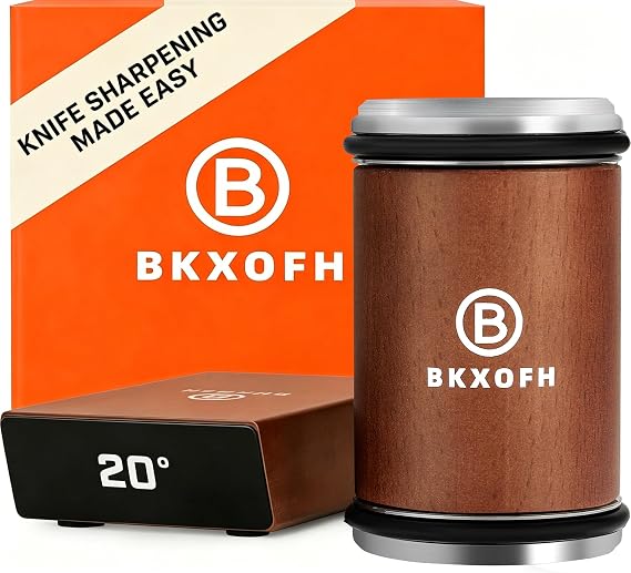 Rolling Knife Sharpener Kit, Knife Sharpening Kit for Kitchen, Walnut