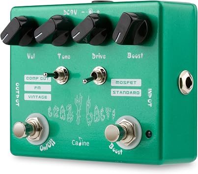 Caline CP-20 Overdrive Guitar Pedal with Boost Effect and Rich Tone Adjustment for Electric Guitar pedal