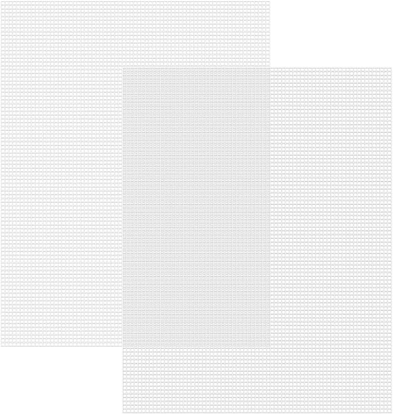 Caydo 2 Pieces 7 Count Plastic Mesh Canvas Sheets for Embroidery