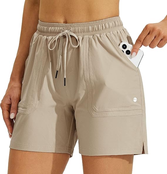 Willit Women's 5" Hiking Shorts Golf Athletic Outdoor Shorts Quick Dry Workout Summer Water Shorts with Pockets