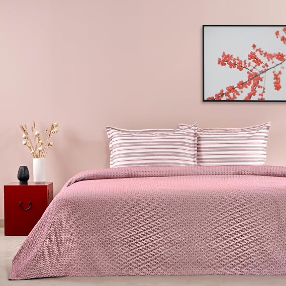 Taç Royal Düz%100 Pamuk Pike Takımı, Bordo, Çift Kişilik (Çok Amaçlı Örtü: 200x230 cm/Çarşaf: 240x260 cm / 2 Adet Yastık Kılıfı: 50x70 cm)